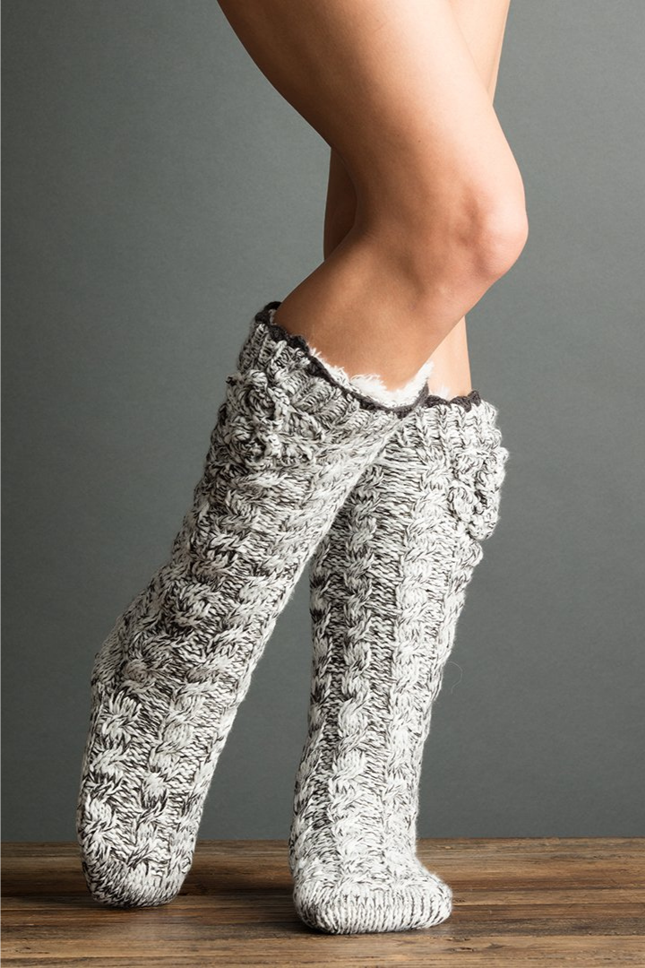 Knee high best sale slippers